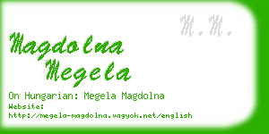 magdolna megela business card